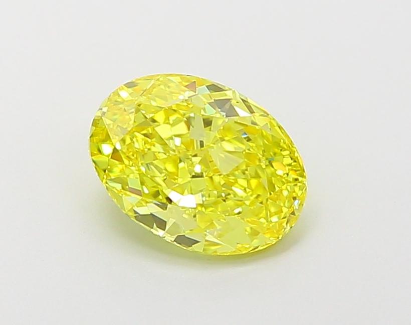 1.52 Ct. Fancy Vivid  Yellow Oval Lab Grown Diamond