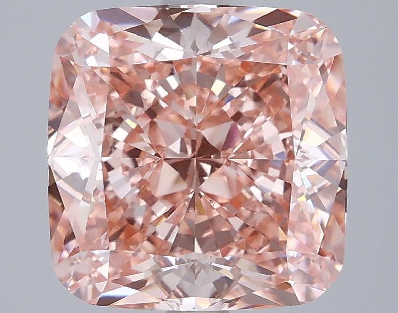 4.01 Ct. Fancy Vivid Pink Cushion Lab Grown Diamond