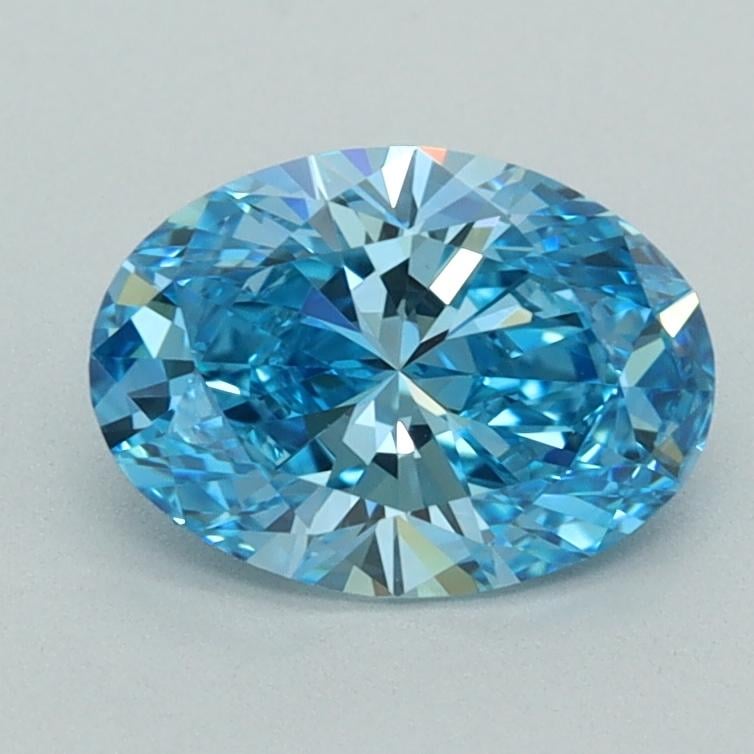 1.29 Ct. Fancy Vivid  Blue Oval Lab Grown Diamond