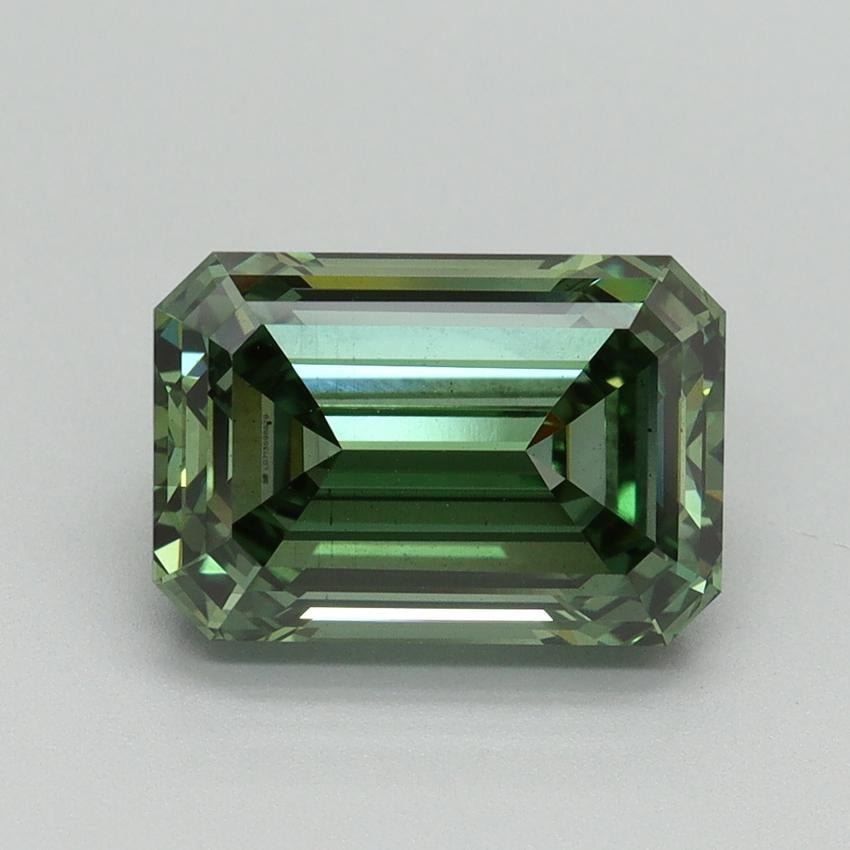 3.28 Ct. Fancy Vivid Pacific Green Emerald Lab Grown Diamond