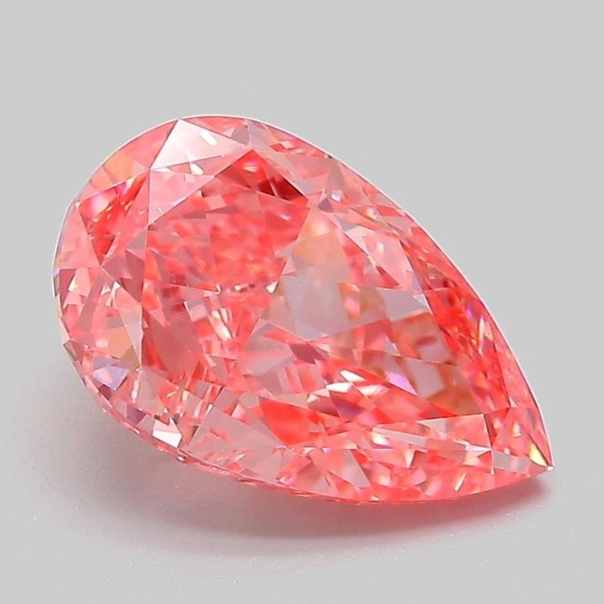 3.04 Ct. Fancy Vivid Pink Pear Lab Grown Diamond