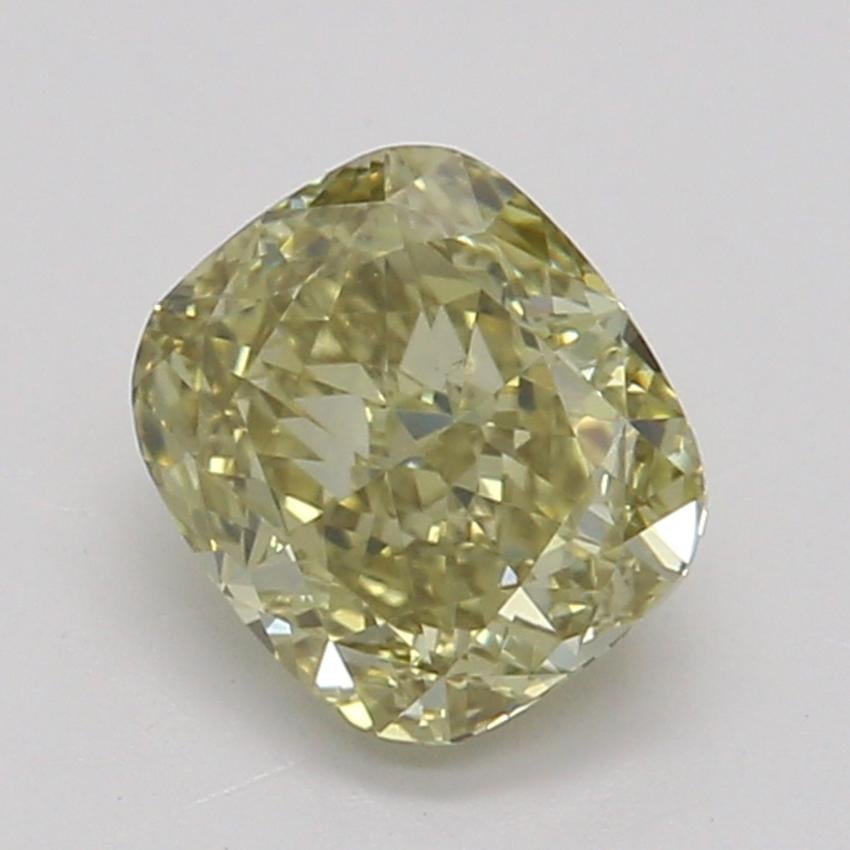 0.51 Ct. Fancy Brownish Greenish Yellow Cushion Diamond