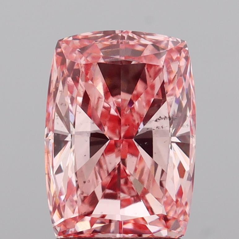 2.01 Ct. Fancy Intense  Pink Cushion Lab Grown Diamond