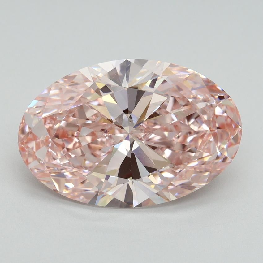 6.31 Ct. Fancy Vivid Pink Oval Lab Grown Diamond