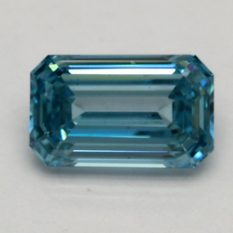 1.00 Ct. Fancy Vivid Blue Emerald Lab Grown Diamond