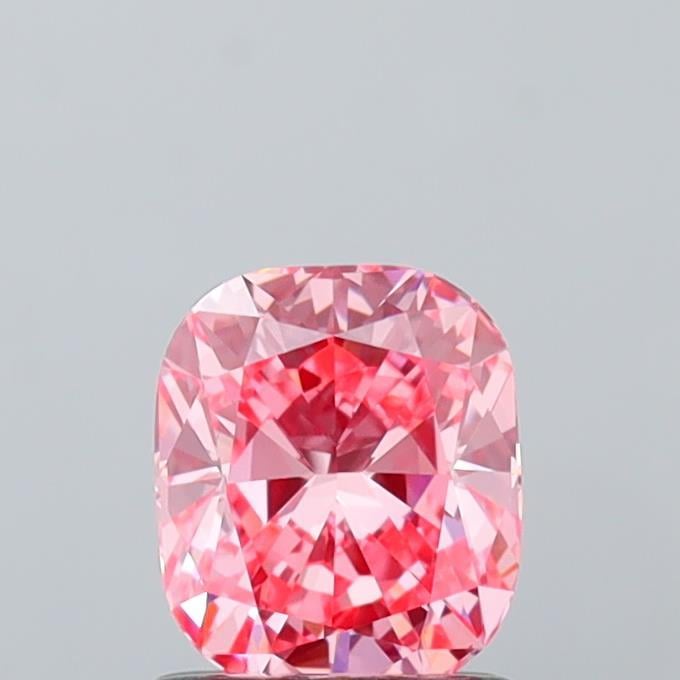 1.31 Ct. Fancy Vivid  Pink Cushion Lab Grown Diamond