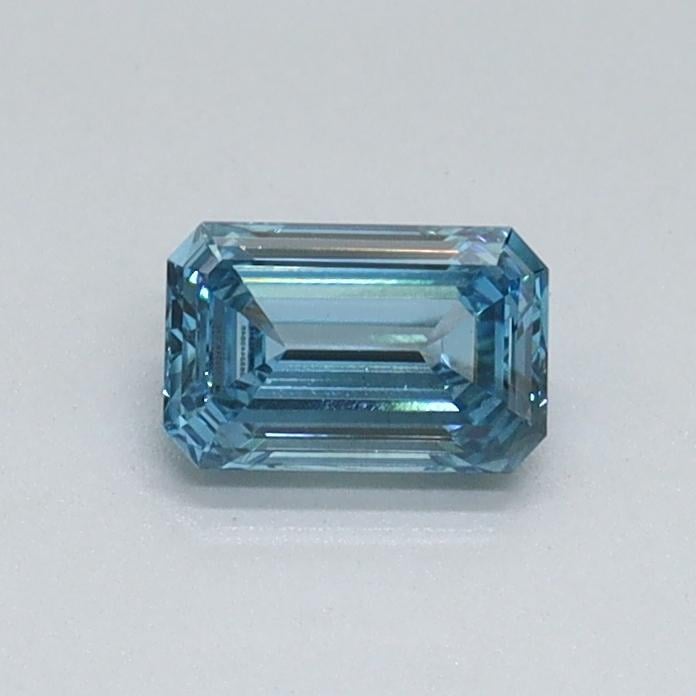 0.34 Ct. Fancy Vivid Blue Emerald Lab Grown Diamond