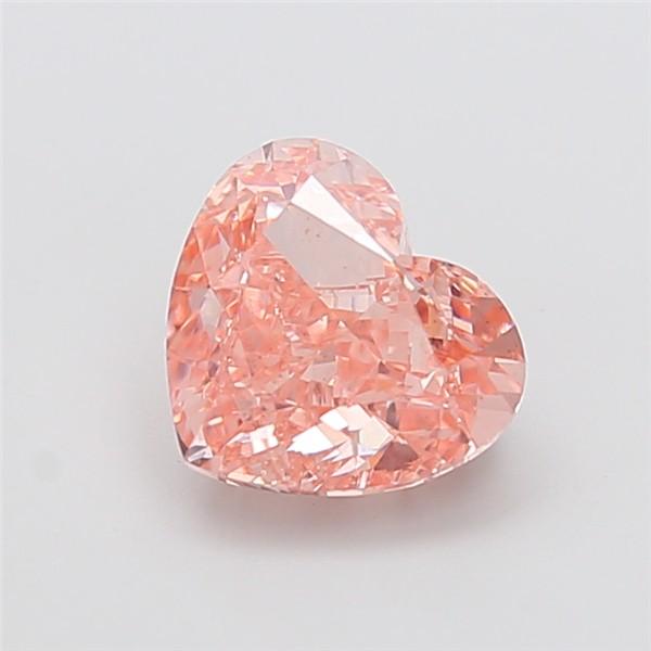 3.01 Ct. Fancy Intense Orangy Pink Heart Lab Grown Diamond