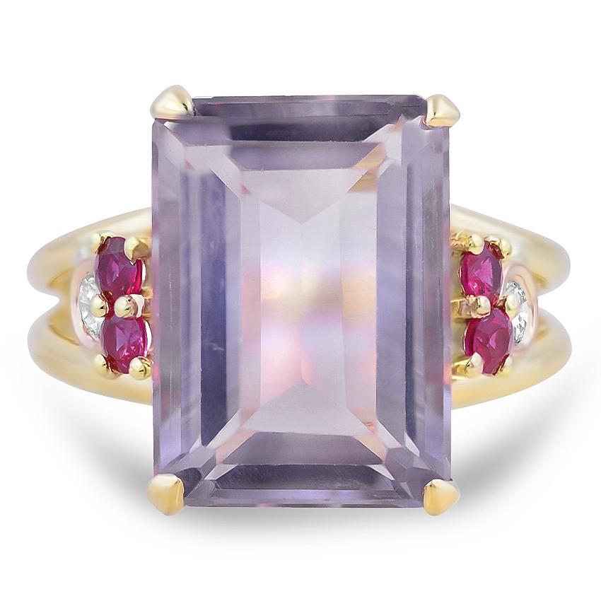 Retro Amethyst Cocktail Ring