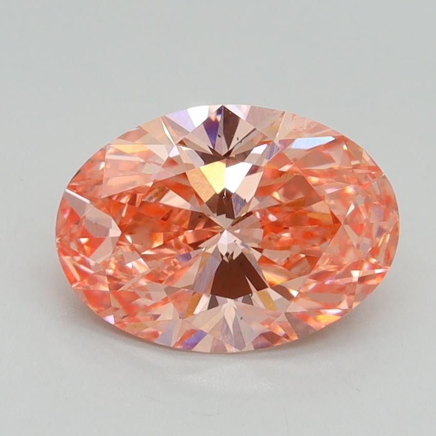 1.62 Ct. Fancy Vivid Pink Oval Lab Grown Diamond
