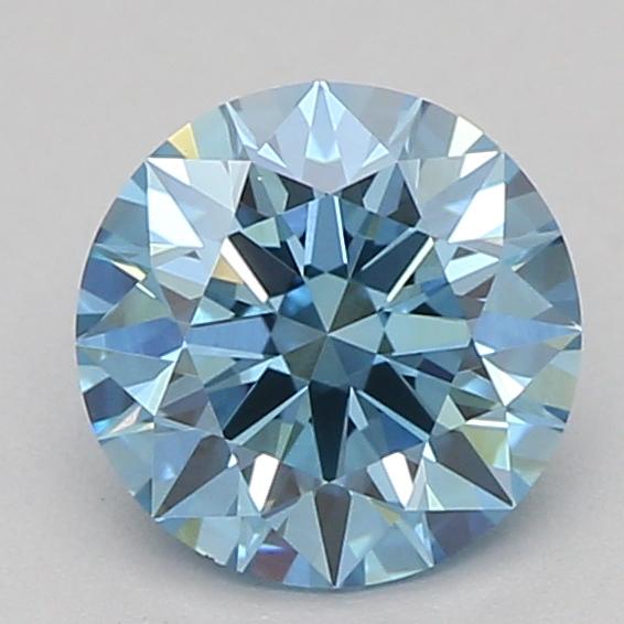 0.54 Ct. Fancy Vivid Blue Round Lab Grown Diamond