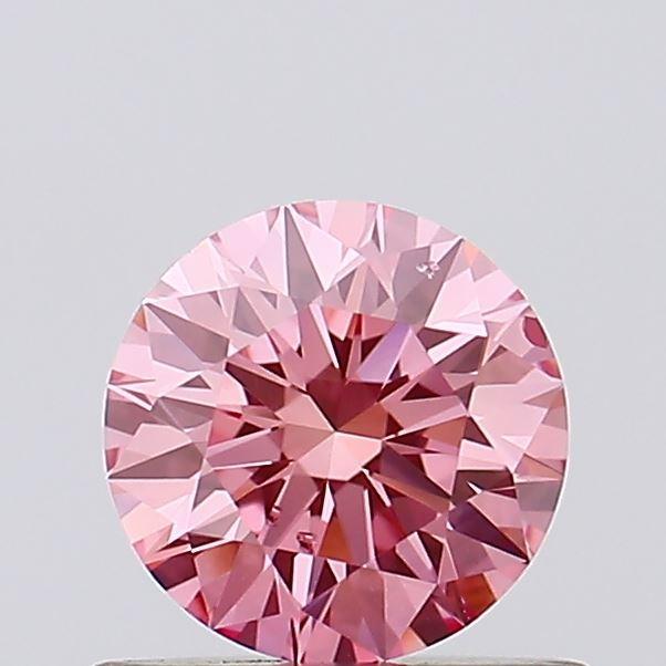 0.52 Ct. Fancy Vivid Pink Round Lab Grown Diamond