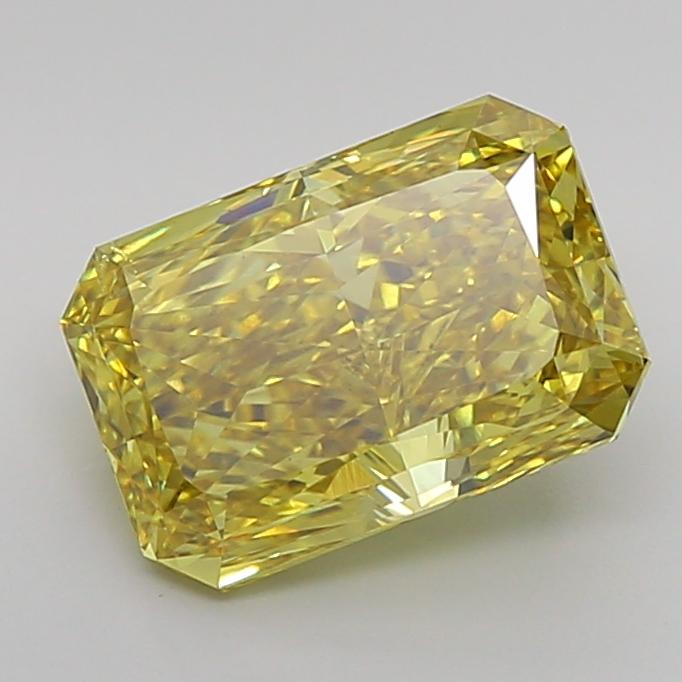 4.08 Ct. Fancy Vivid Yellow Radiant Lab Grown Diamond