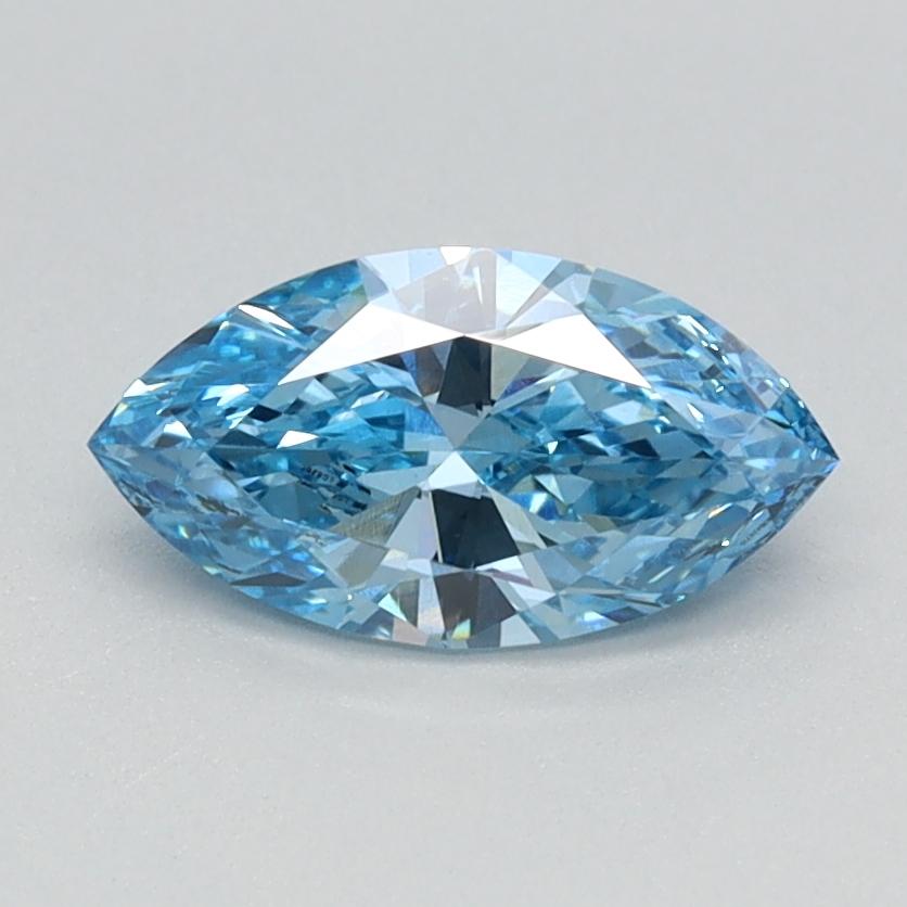 0.70 Ct. Fancy Vivid Blue Marquise Lab Grown Diamond