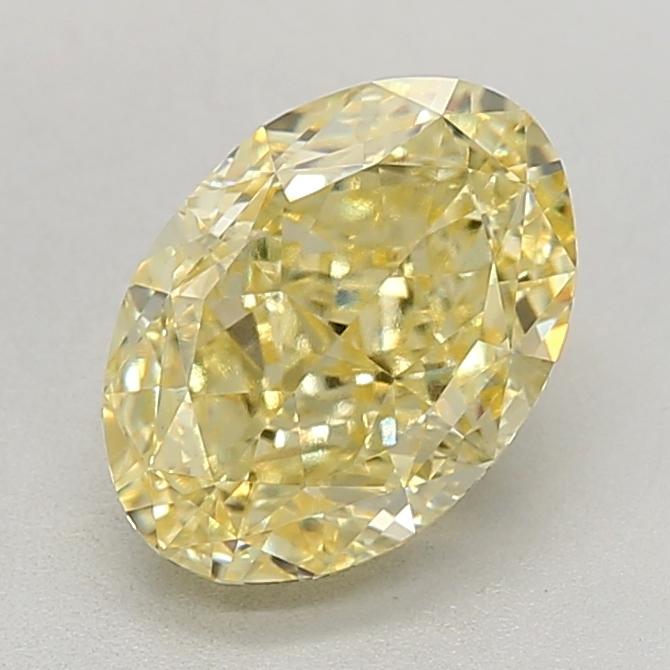 2.77 Ct. Fancy Intense Yellow Oval Lab Grown Diamond