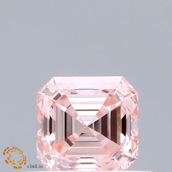 0.36 Ct. Fancy Intense Pink Asscher Lab Grown Diamond