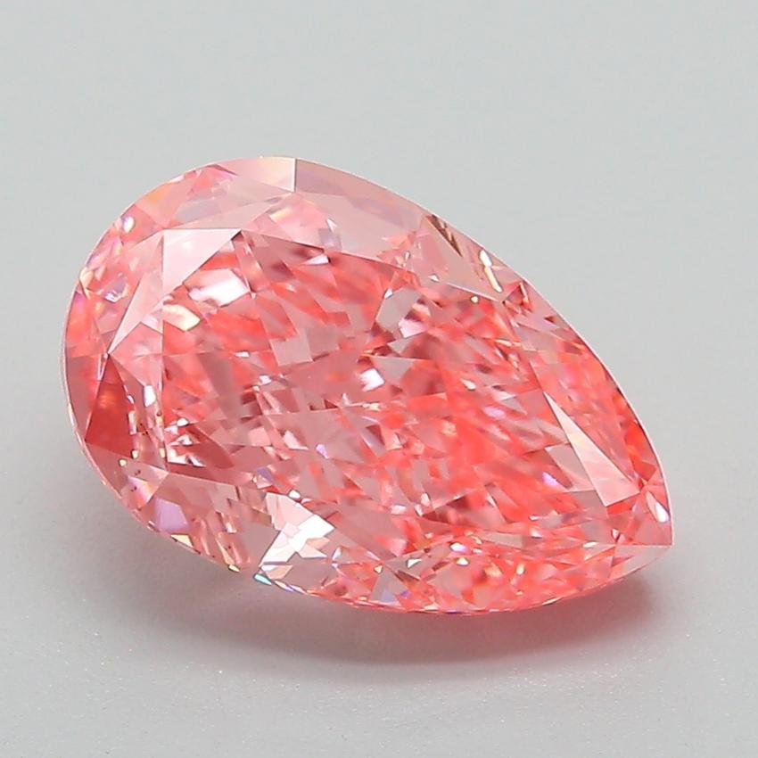 3.03 Ct. Fancy Vivid Pink Pear Lab Grown Diamond
