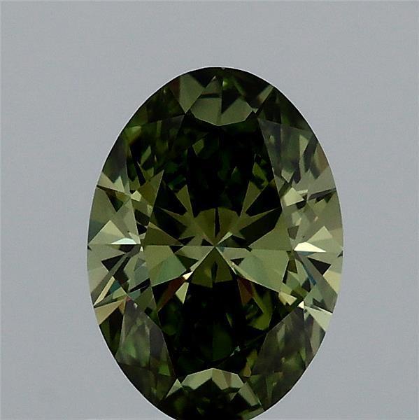 1.06 Ct. Fancy Vivid Green Oval Lab Grown Diamond