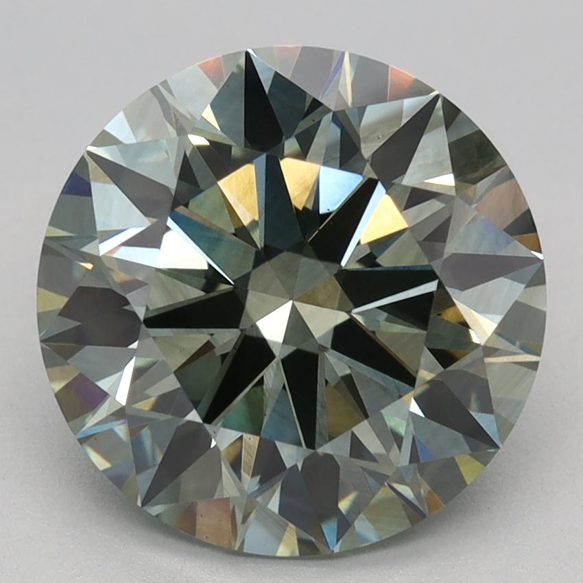 3.03 Ct. Fancy Intense Green Round Lab Grown Diamond