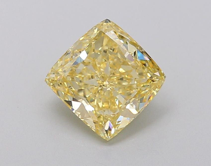 1.39 Ct. Fancy Intense Yellow Cushion Lab Grown Diamond