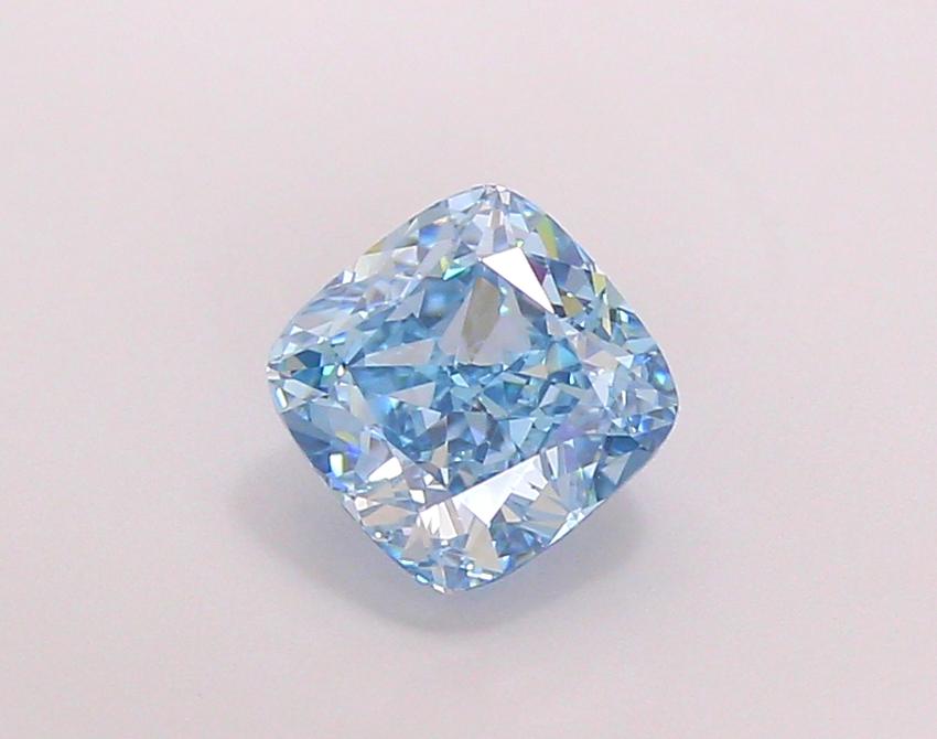 2.00 Ct. Fancy Vivid Blue Cushion Lab Grown Diamond