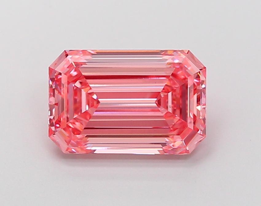 2.69 Ct. Fancy Vivid  Pink Emerald Lab Grown Diamond