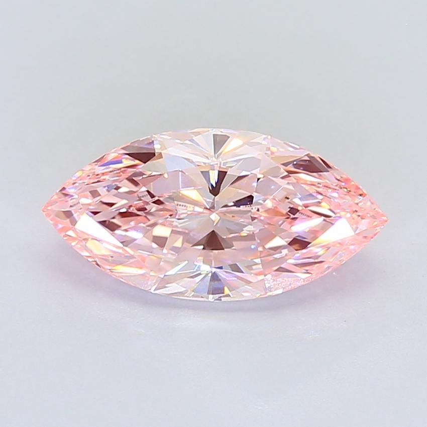 4.01 Ct. Fancy Vivid Pink Marquise Lab Grown Diamond
