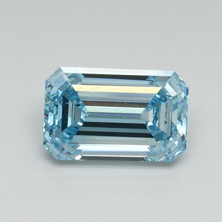 1.06 Ct. Fancy Intense Blue Emerald Lab Grown Diamond