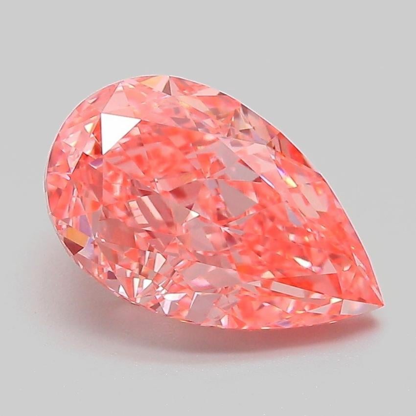3.04 Ct. Fancy Vivid Pink Pear Lab Grown Diamond