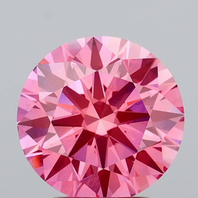 2.52 Ct. Fancy Vivid Pink Round Lab Grown Diamond