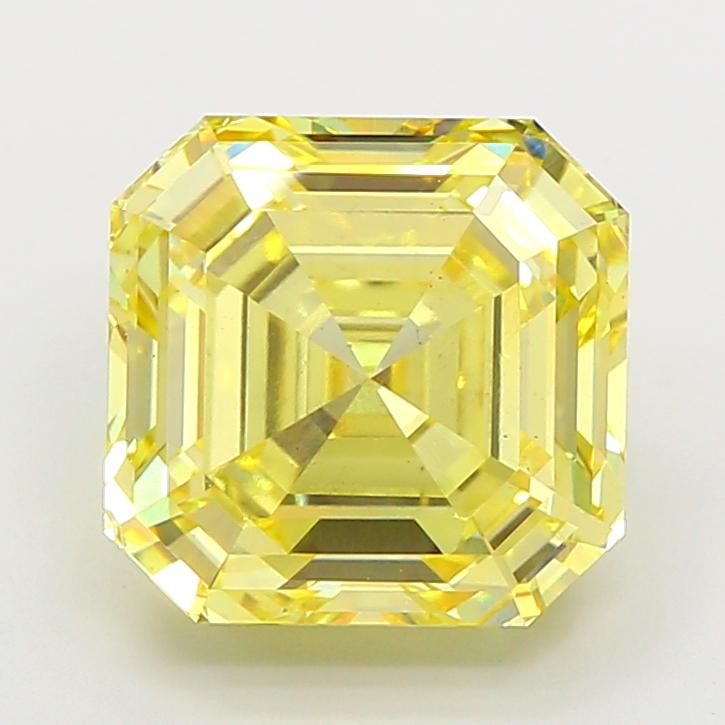 5.45 Ct. Fancy Intense  Yellow Asscher Lab Grown Diamond