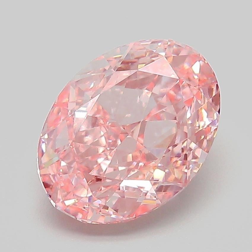 2.90 Ct. Fancy Vivid  Pink Oval Lab Grown Diamond