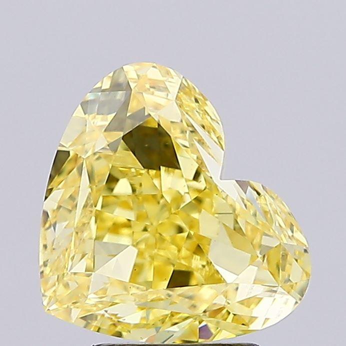3.60 Ct. Fancy Intense Yellow Heart Lab Grown Diamond