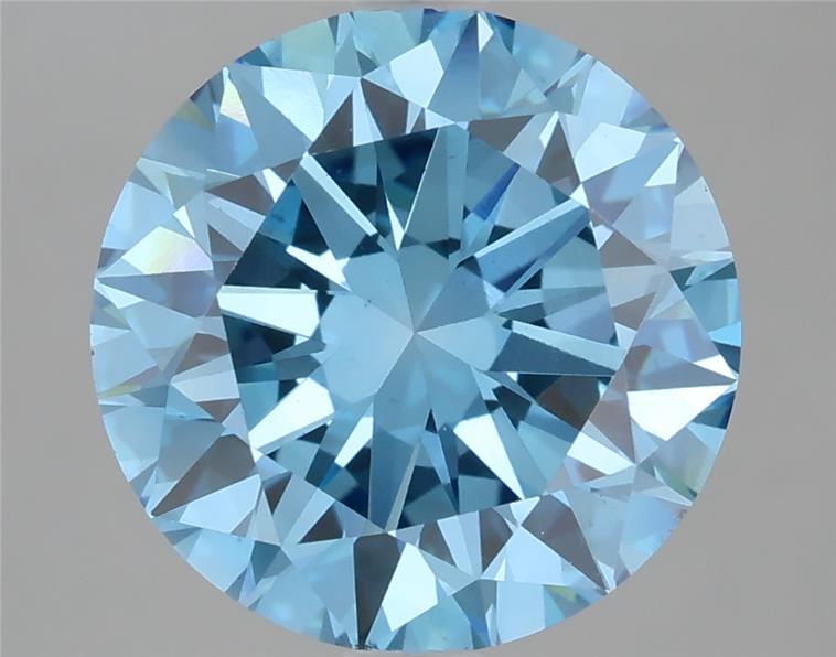 4.00 Ct. Fancy Vivid Blue Round Lab Grown Diamond