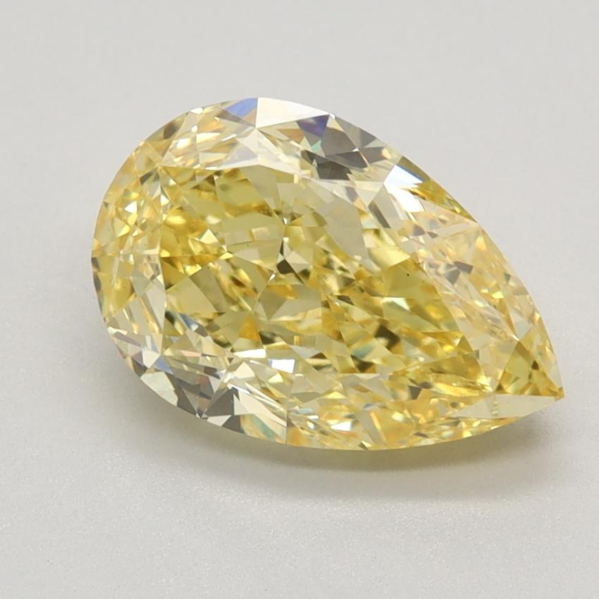 2.12 Ct. Fancy Vivid Yellow Pear Lab Grown Diamond