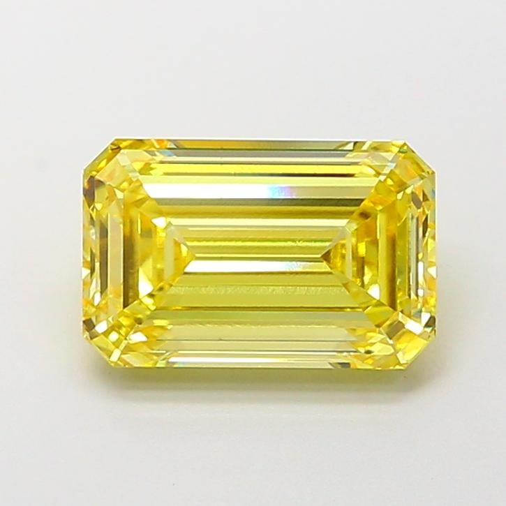 3.06 Ct. Fancy Fancy Yellow Emerald Lab Grown Diamond