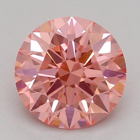 0.52 Ct. Fancy Vivid Pink Round Lab Grown Diamond