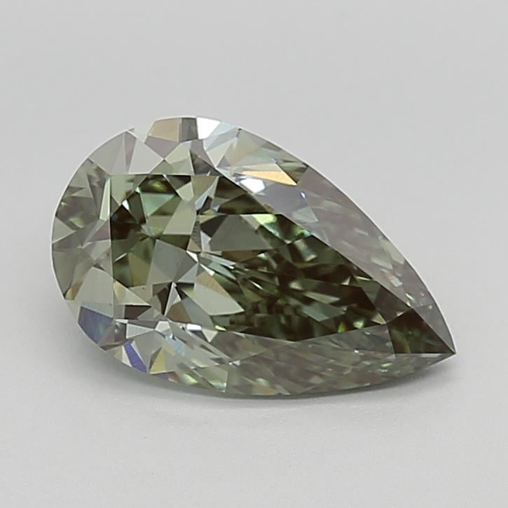 2.01 Ct. Fancy Vivid  Green Pear Lab Grown Diamond