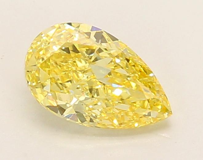 0.93 Ct. Fancy Vivid Yellow Pear Lab Grown Diamond