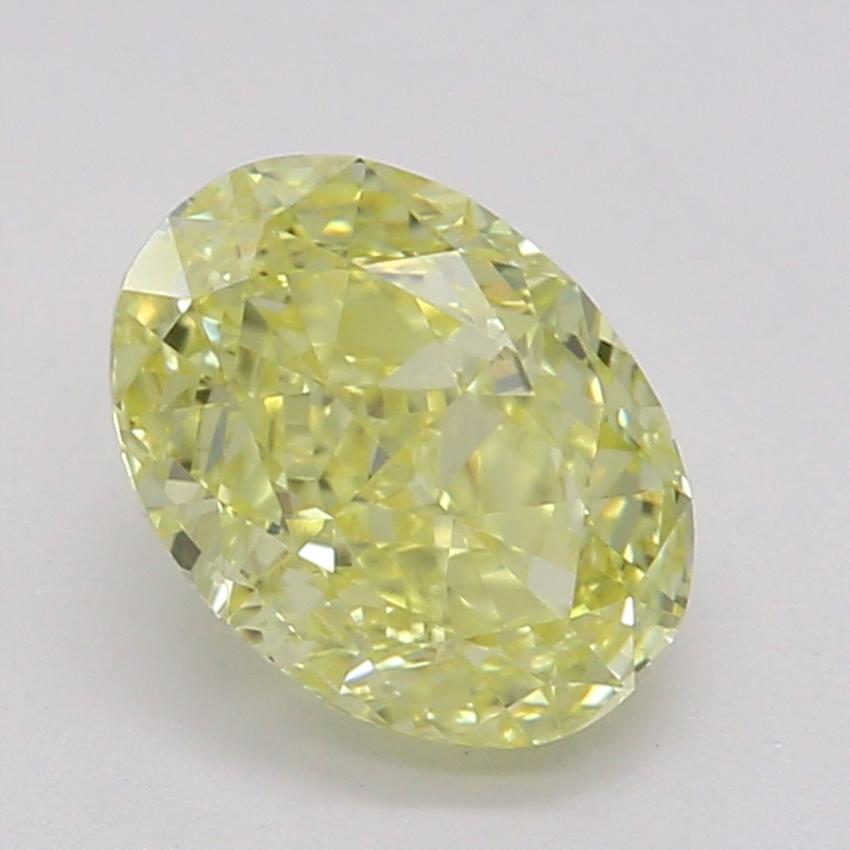 0.70 Ct. Fancy Intense Yellow Oval Diamond
