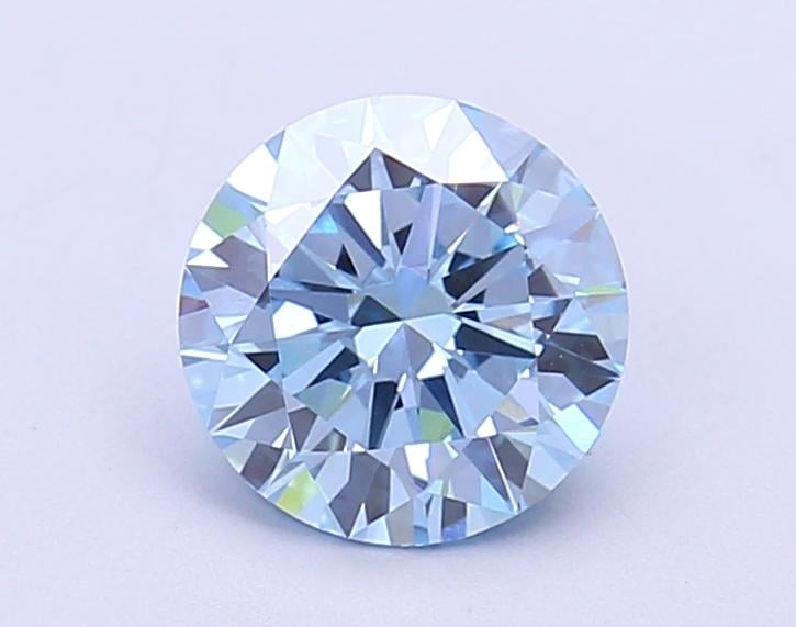 1.37 Ct. Fancy Vivid Blue Round Lab Grown Diamond