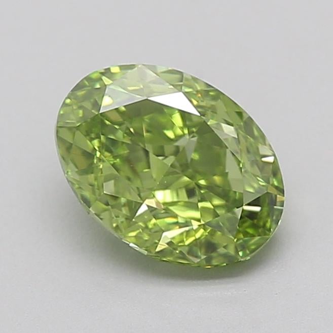 1.00 Ct. Fancy Vivid  Green Oval Lab Grown Diamond