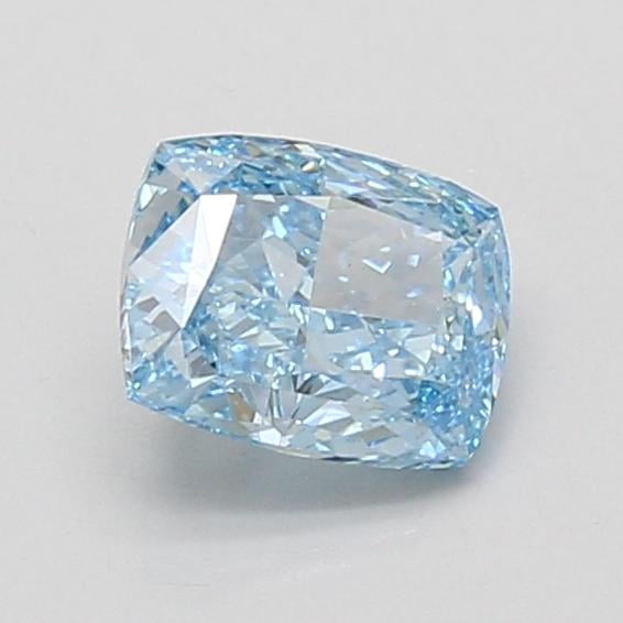0.95 Ct. Fancy Vivid Blue Cushion Lab Grown Diamond