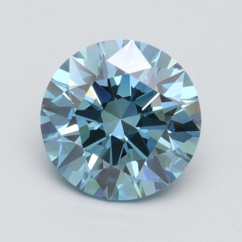 1.57 Ct. Fancy Vivid Blue Round Lab Grown Diamond