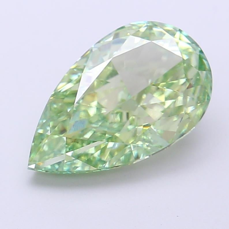 3.54 Ct. Fancy Vivid Green Pear Lab Grown Diamond