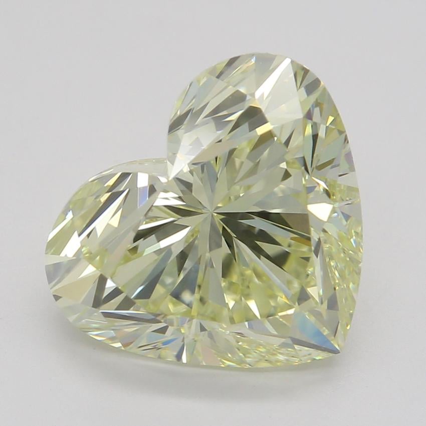 3.02 Ct. Fancy Light Yellow Heart Diamond