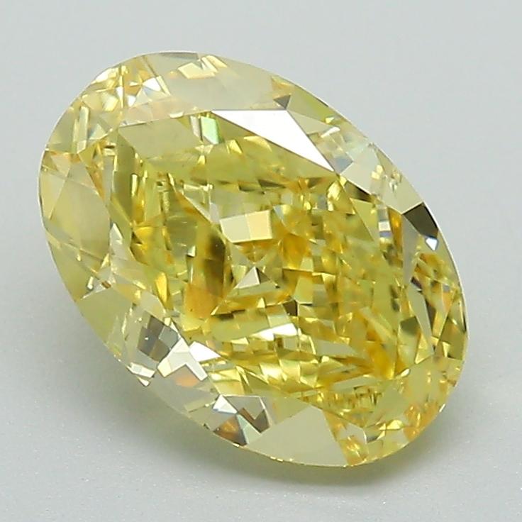 2.02 Ct. Fancy Intense  Yellow Oval Lab Grown Diamond