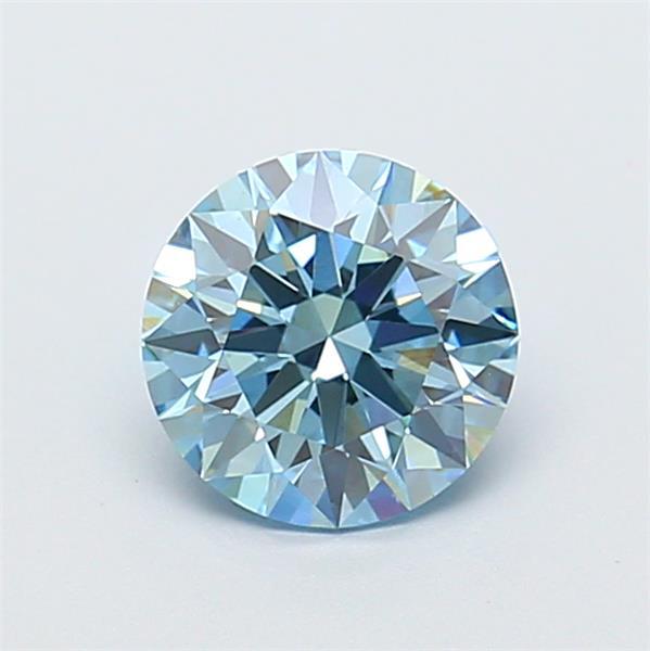 1.29 Ct. Fancy Vivid  Blue Round Lab Grown Diamond