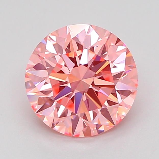 1.52 Ct. Fancy Vivid Pink Round Lab Grown Diamond