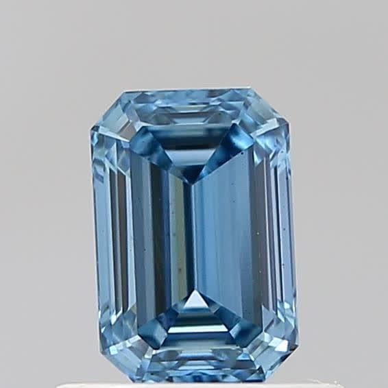 0.68 Ct. Fancy Vivid Blue Emerald Lab Grown Diamond